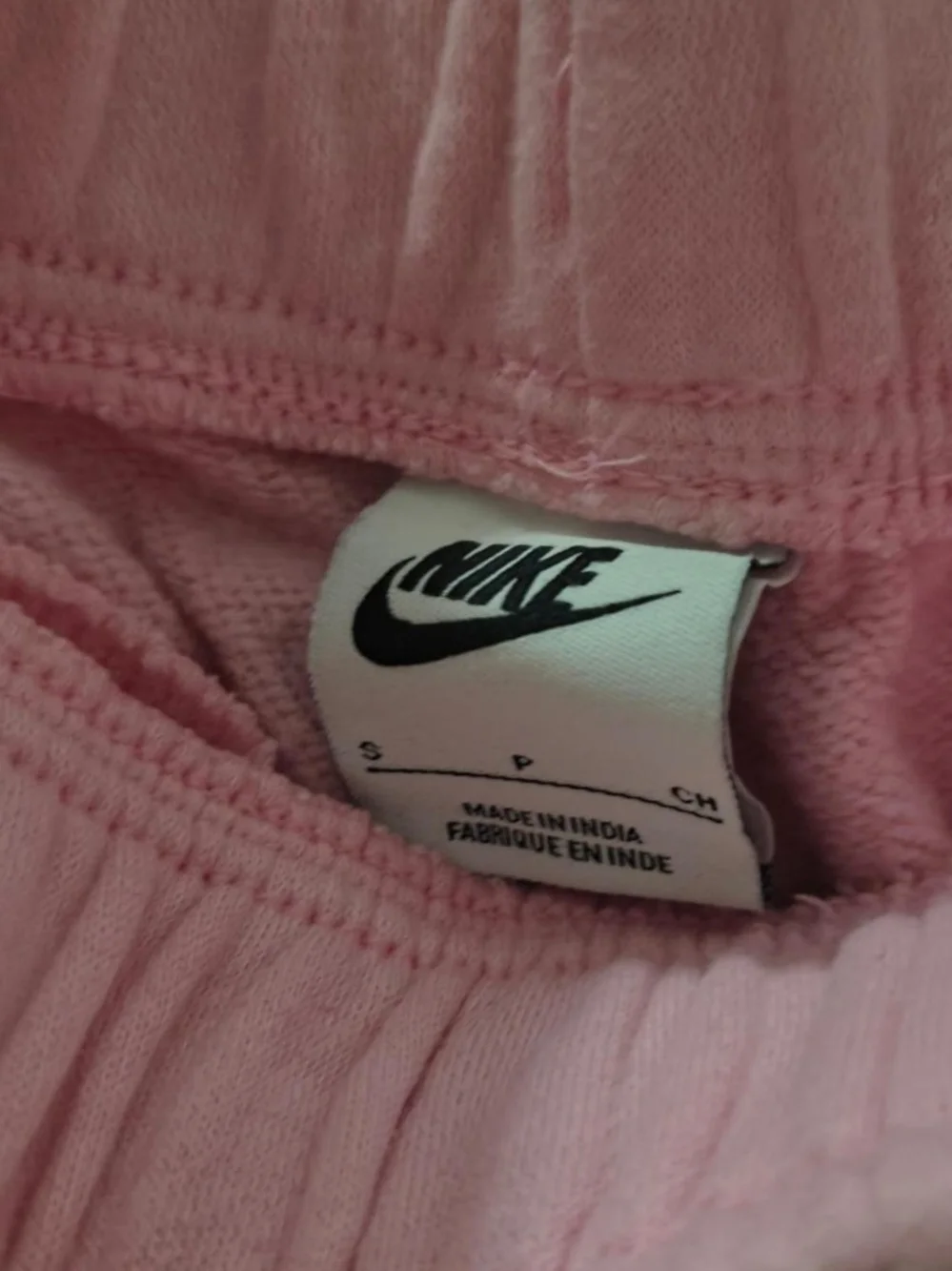 Nike Pink Fleece Joggers with White Swoosh